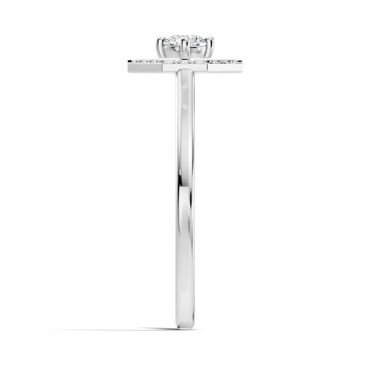 .25 Ct Hexagon Halo Round Diamond Engagement Ring (GJSLR-019) 9