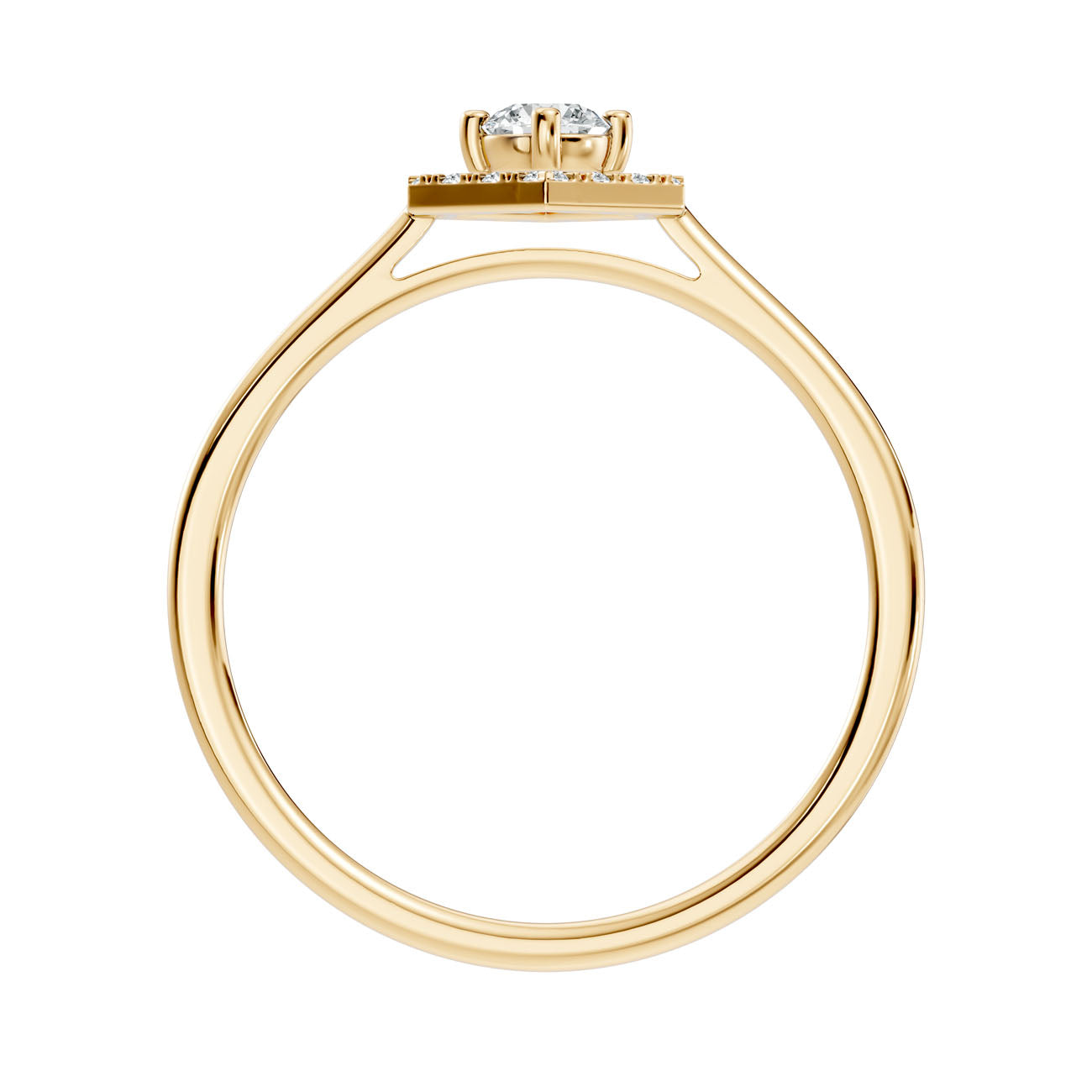 .25 Ct Hexagon Halo Round Diamond Engagement Ring (GJSLR-019) 12