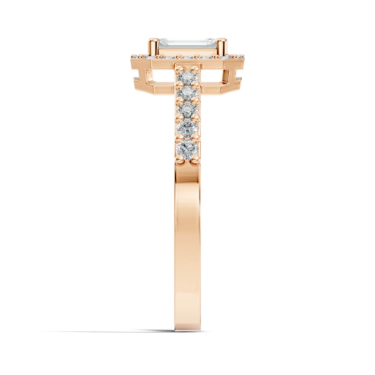 .80 Ct. Emerald Cut Halo Diamond Engagement Ring (GJSLR-02) 13