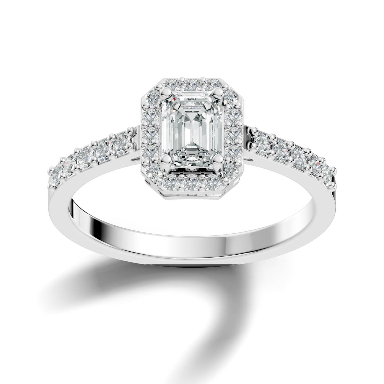 .80 Ct. Emerald Cut Halo Diamond Engagement Ring (GJSLR-02)