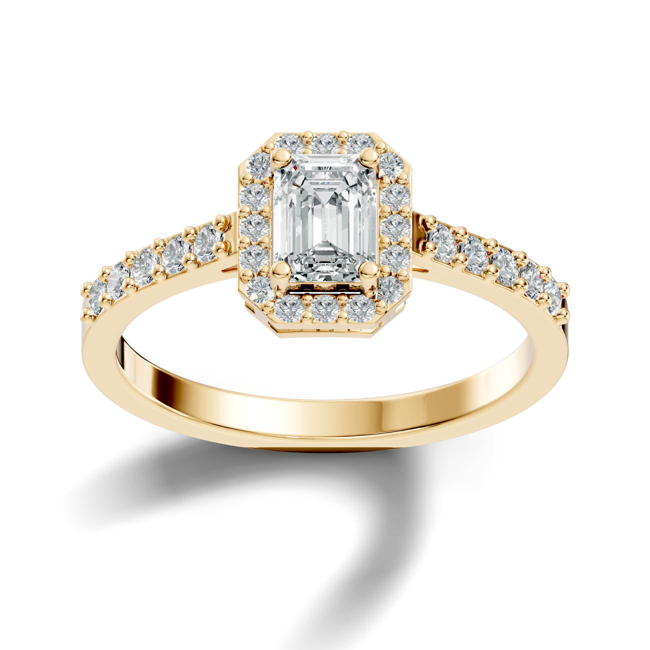 .80 Ct. Emerald Cut Halo Diamond Engagement Ring (GJSLR-02) 4