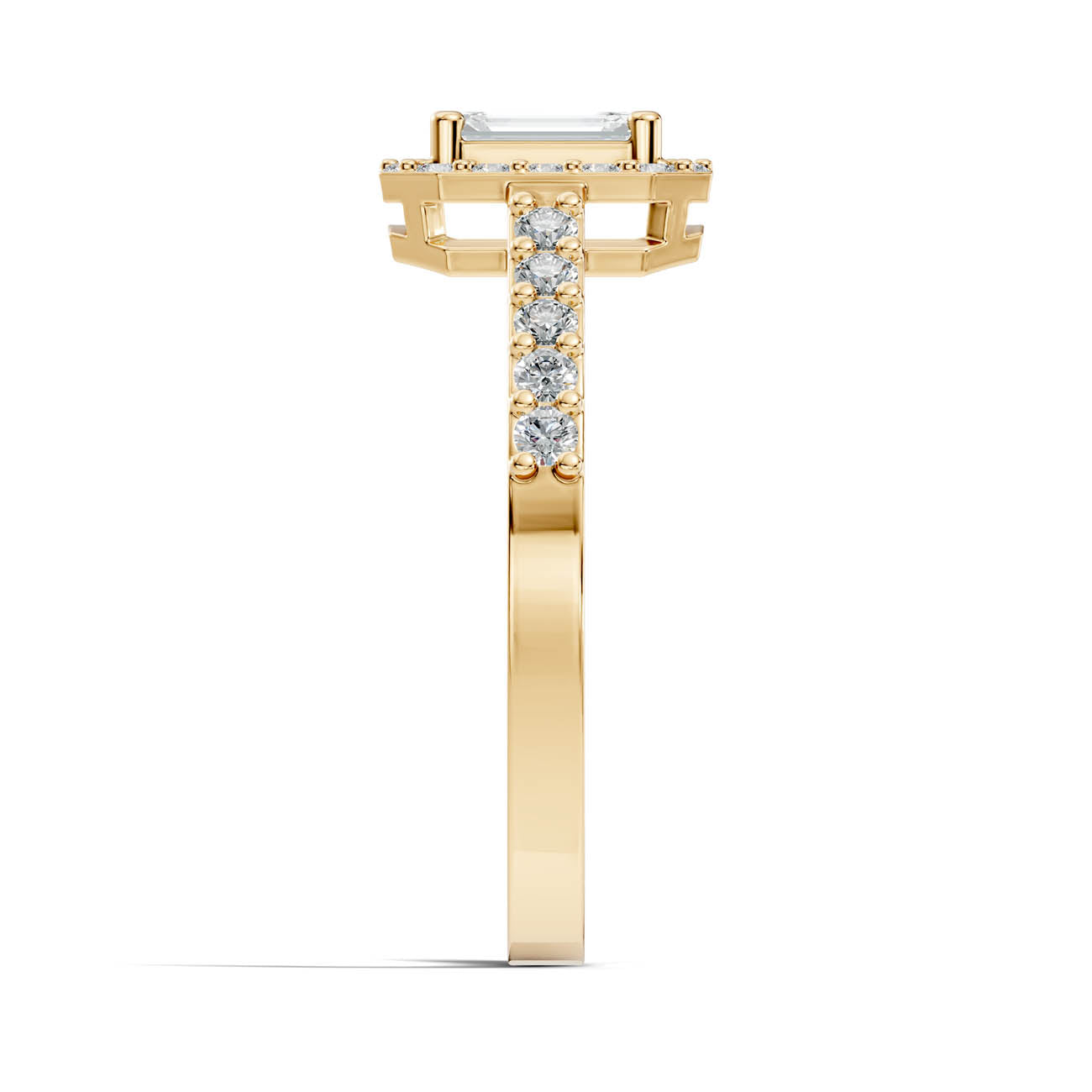 .80 Ct. Emerald Cut Halo Diamond Engagement Ring (GJSLR-02) 9