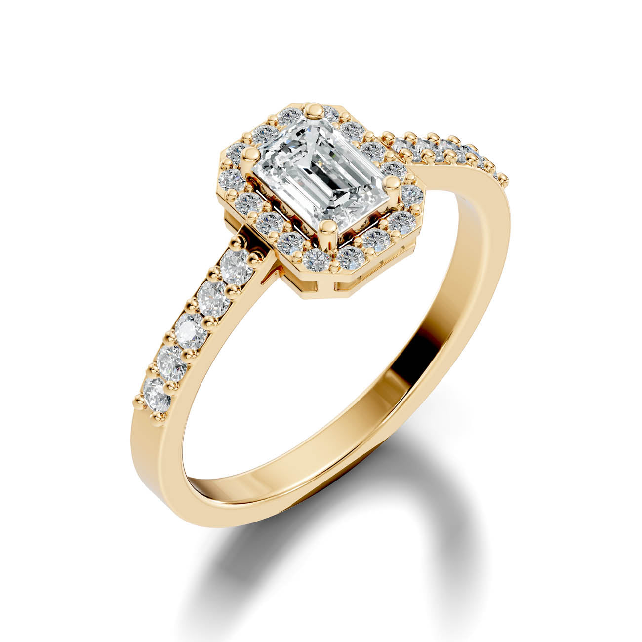 .80 Ct. Emerald Cut Halo Diamond Engagement Ring (GJSLR-02)