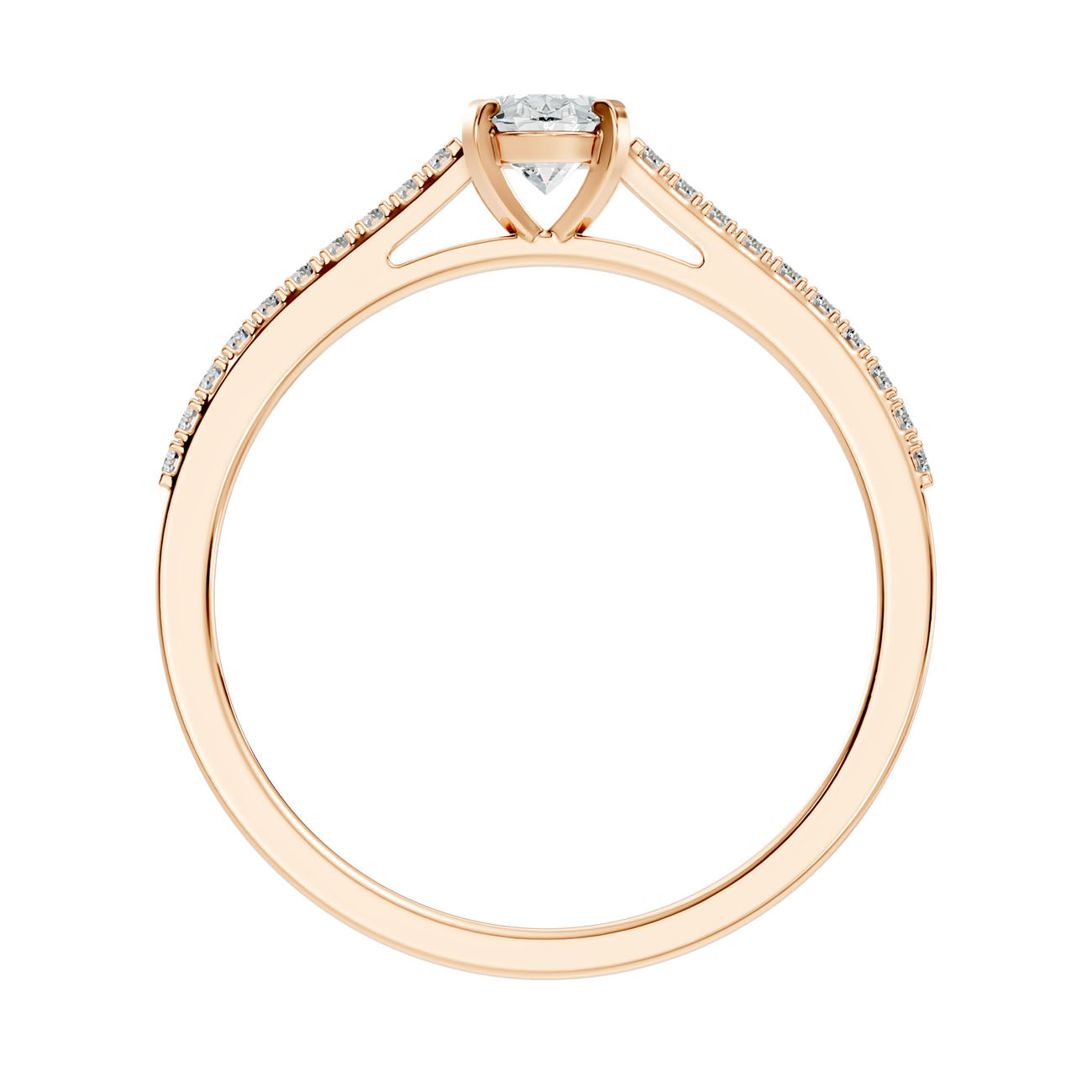 .43 Ct. Oval Diamond Ring with Pavé Band (GJSLR-020) 4