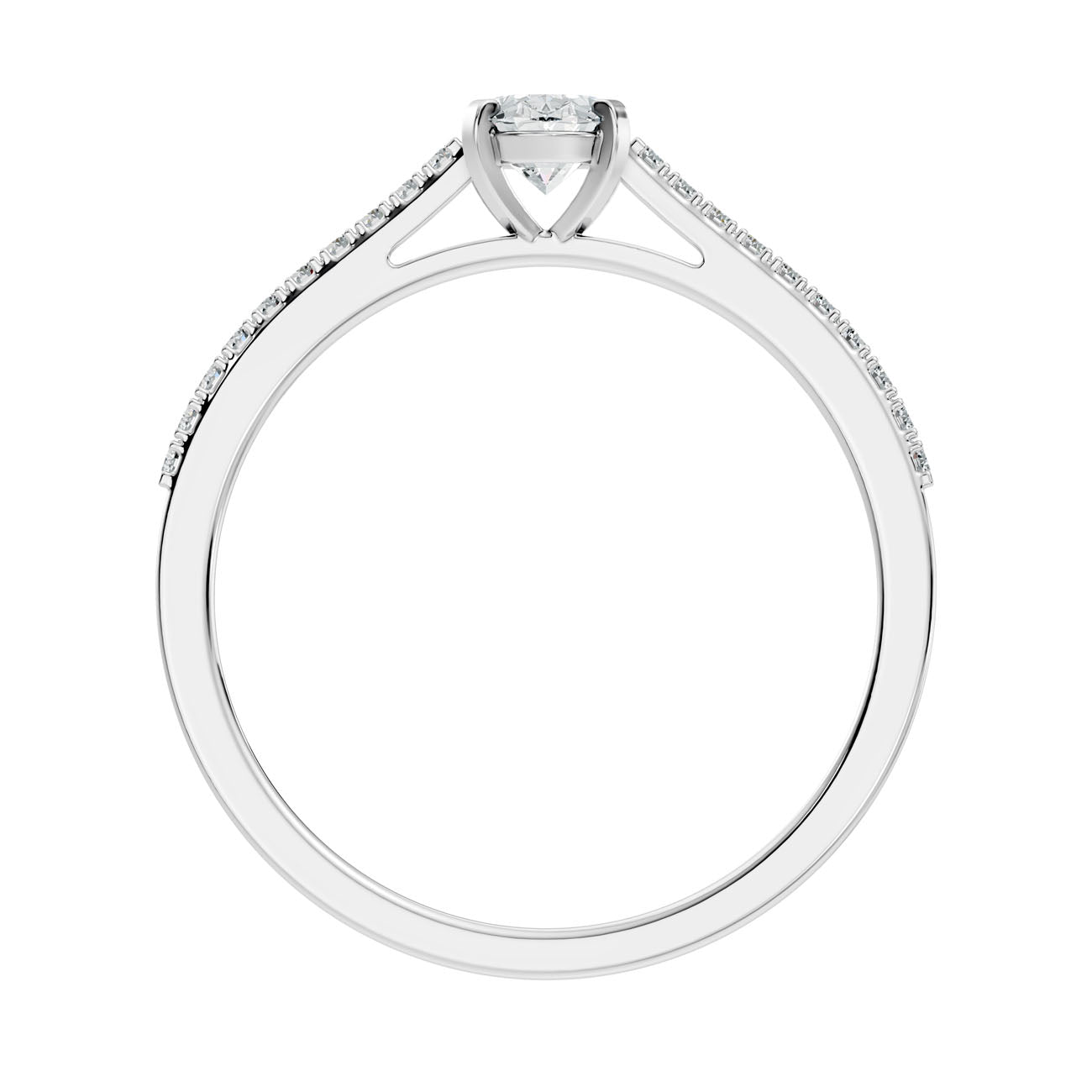 .43 Ct. Oval Diamond Ring with Pavé Band (GJSLR-020) 12