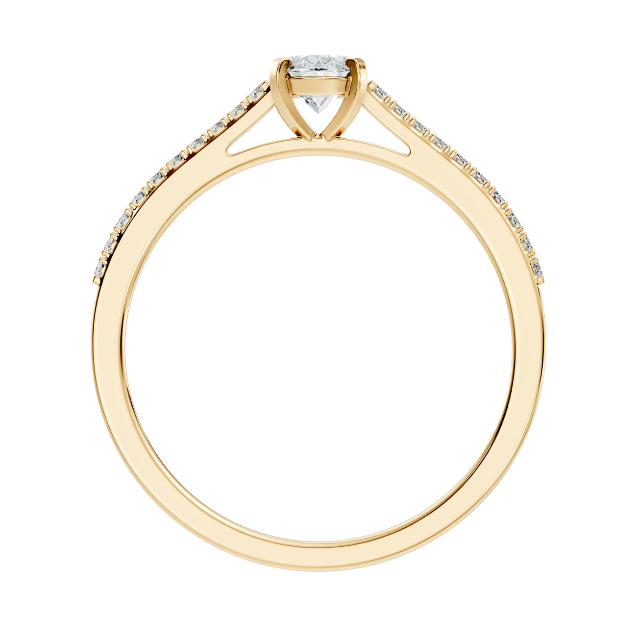 .43 Ct. Oval Diamond Ring with Pavé Band (GJSLR-020) 14