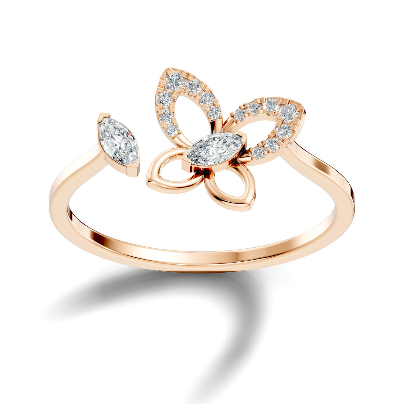 .16 Ct. Marquise Diamond Butterfly Open Ring (GJSLR-022)