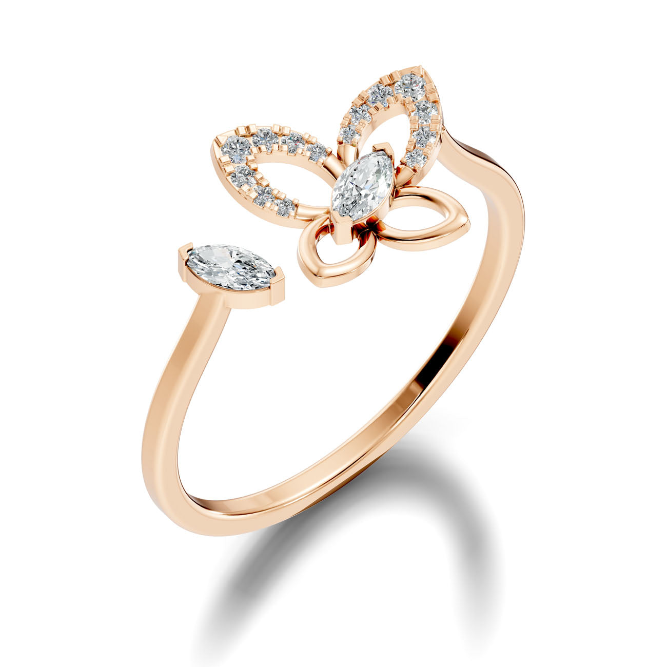 .16 Ct. Marquise Diamond Butterfly Open Ring (GJSLR-022) 7