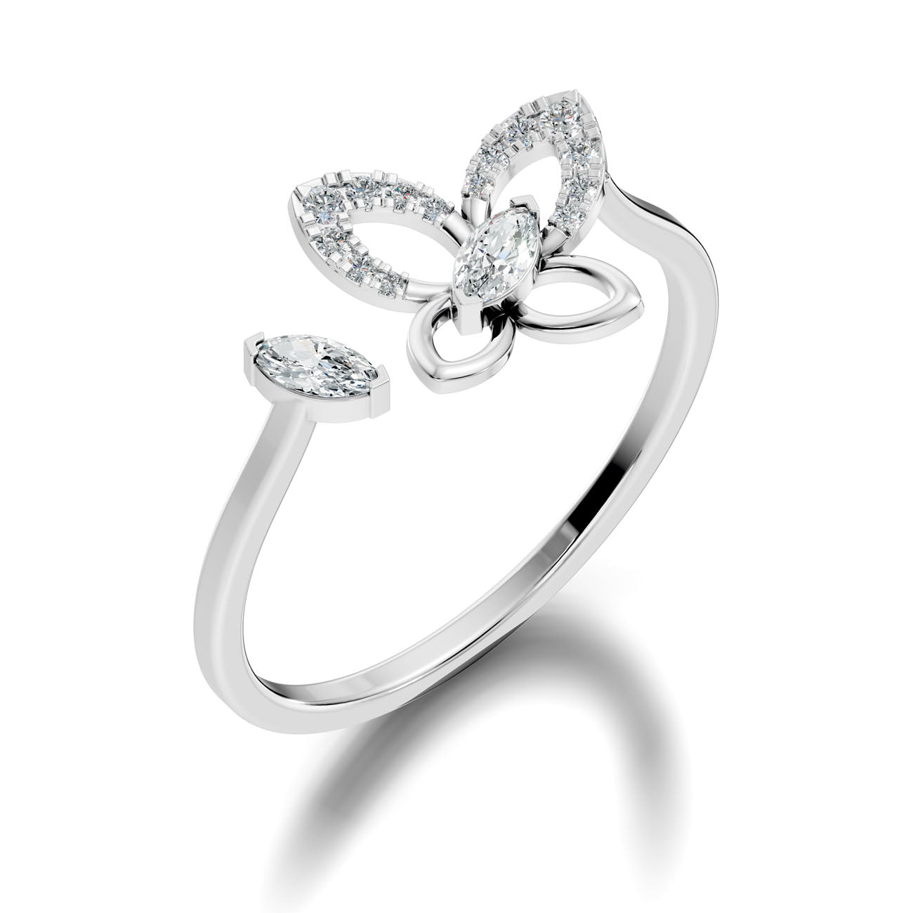 .16 Ct. Marquise Diamond Butterfly Open Ring (GJSLR-022) 14
