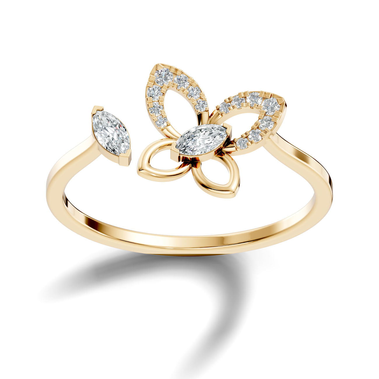 .16 Ct. Marquise Diamond Butterfly Open Ring (GJSLR-022) 4