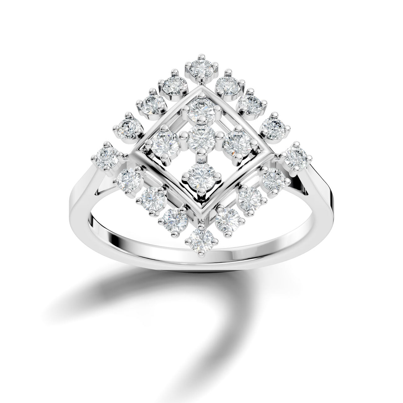 .50 Ct. Geometric Diamond Cluster Statement Ring (GJSLR-026) 8
