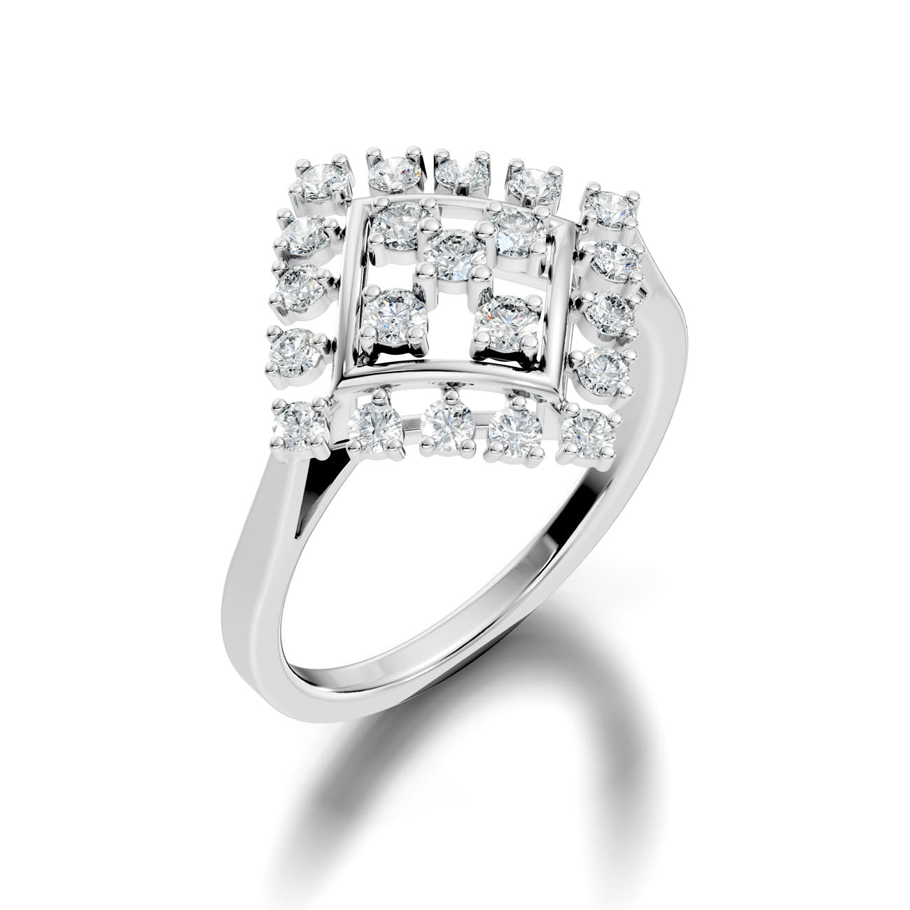 .50 Ct. Geometric Diamond Cluster Statement Ring (GJSLR-026) 6