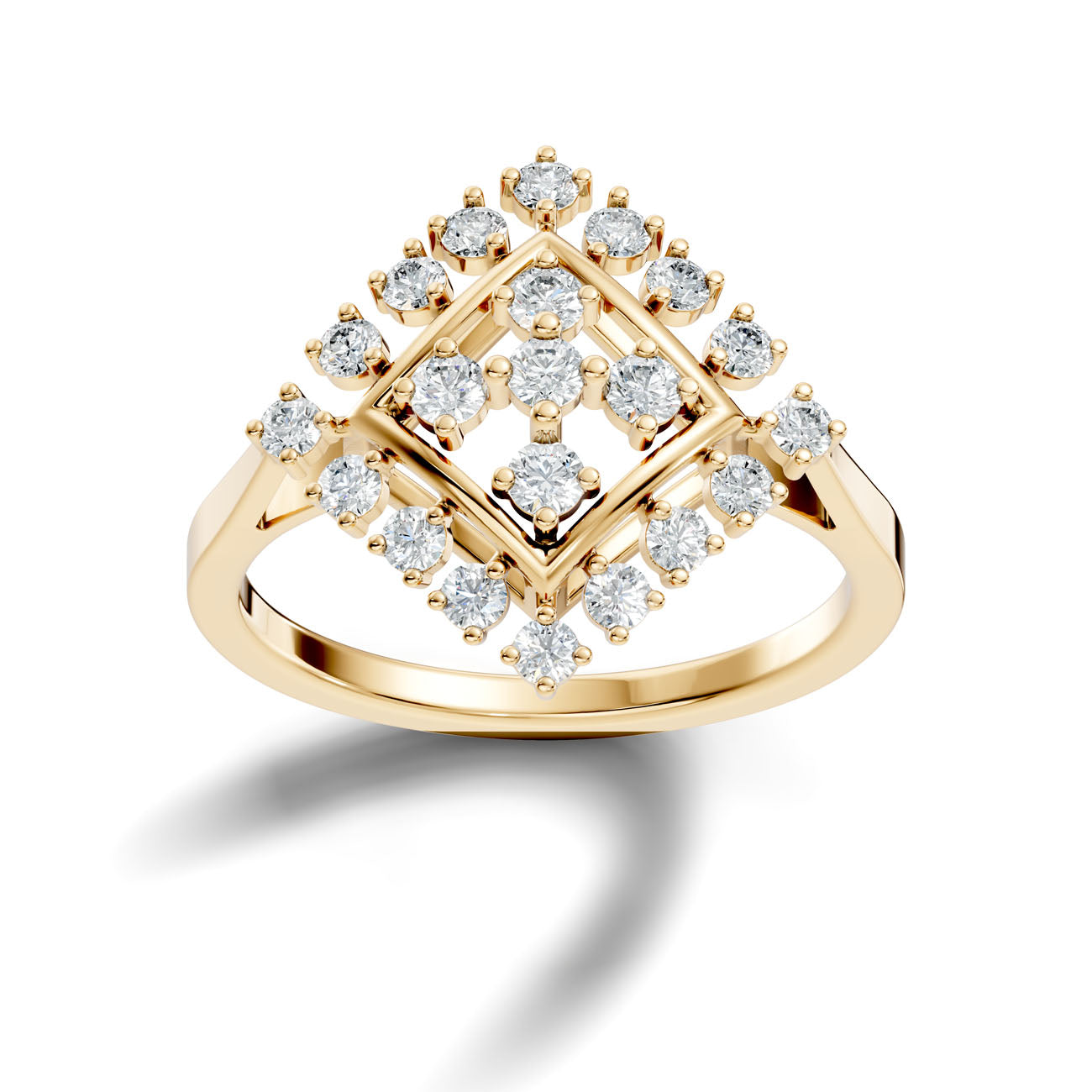 .50 Ct. Geometric Diamond Cluster Statement Ring (GJSLR-026)