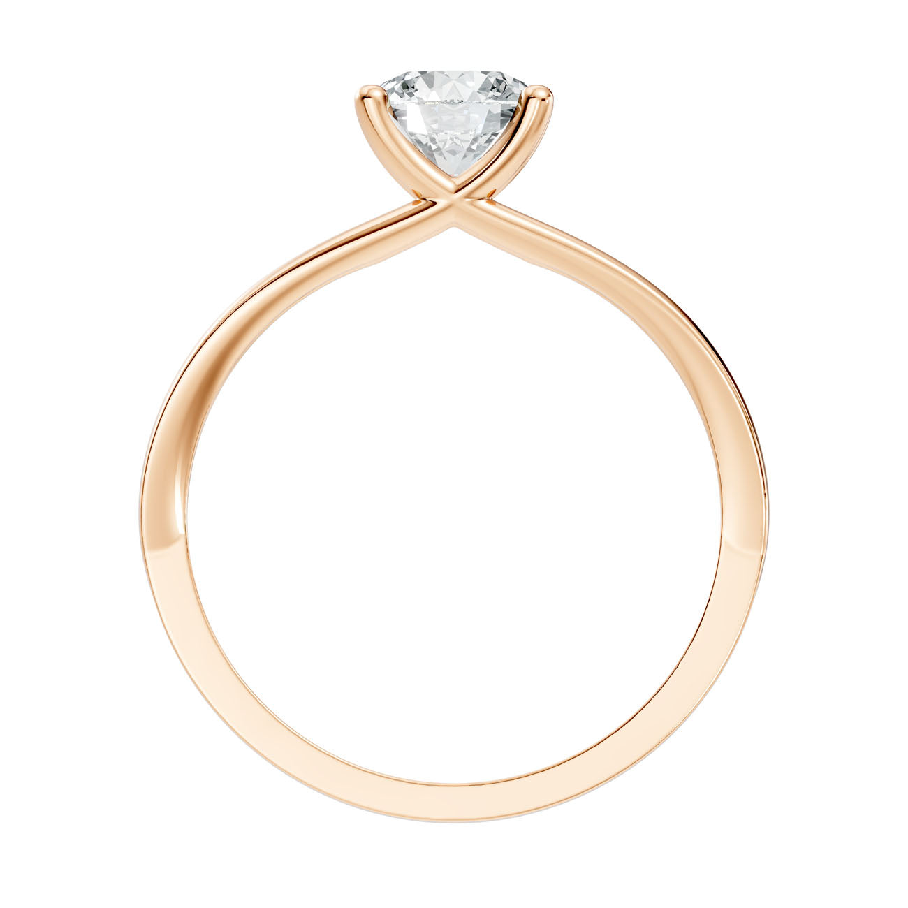 .85 Ct. Round Diamond Solitaire Ring with Split Shank (GJSLR-028) 14