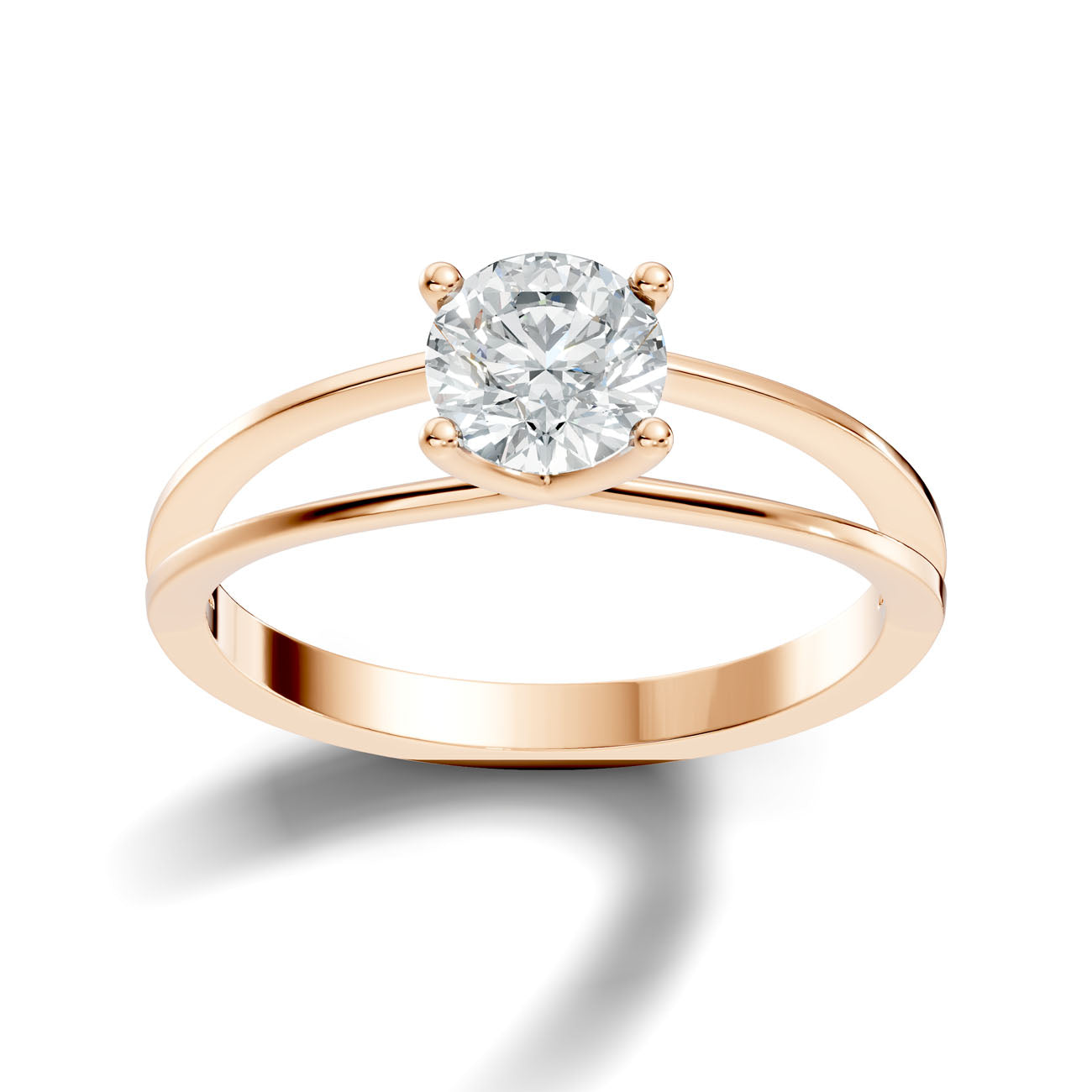 .85 Ct. Round Diamond Solitaire Ring with Split Shank (GJSLR-028) 8