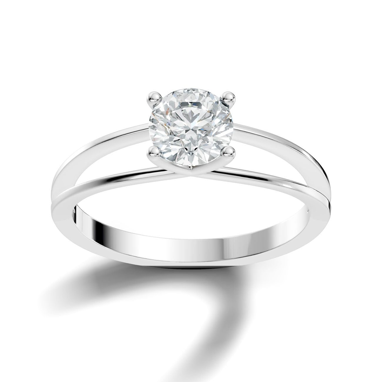 .85 Ct. Round Diamond Solitaire Ring with Split Shank (GJSLR-028)