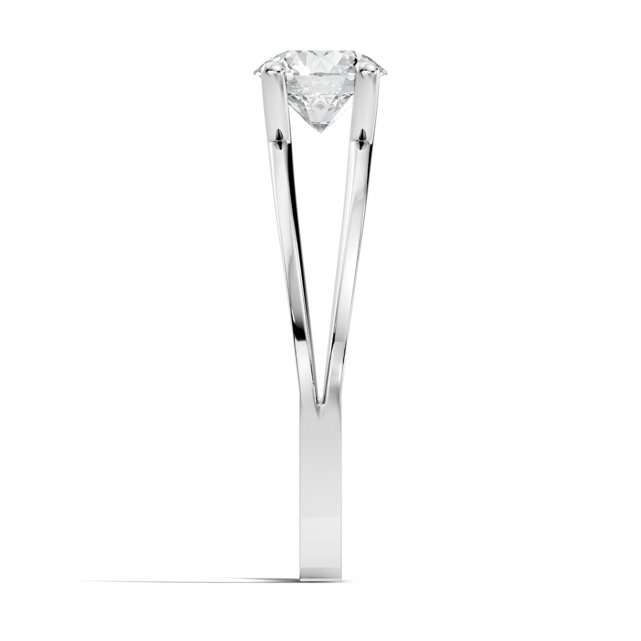 .85 Ct. Round Diamond Solitaire Ring with Split Shank (GJSLR-028) 12