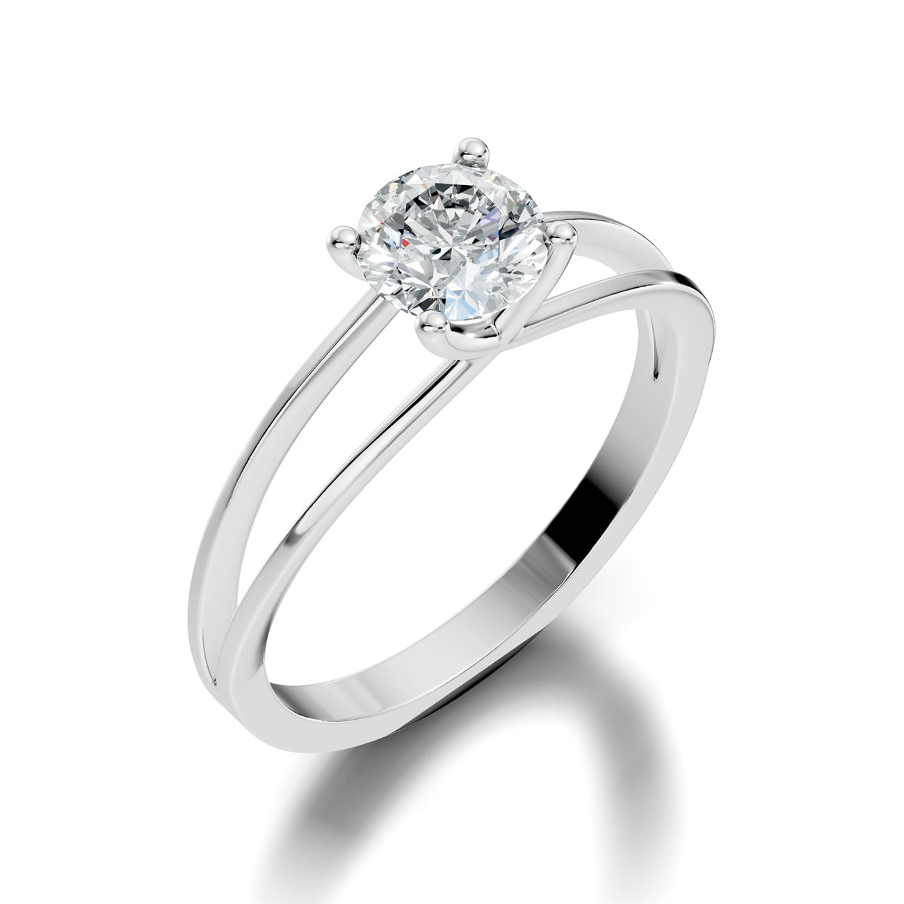 .85 Ct. Round Diamond Solitaire Ring with Split Shank (GJSLR-028) 13