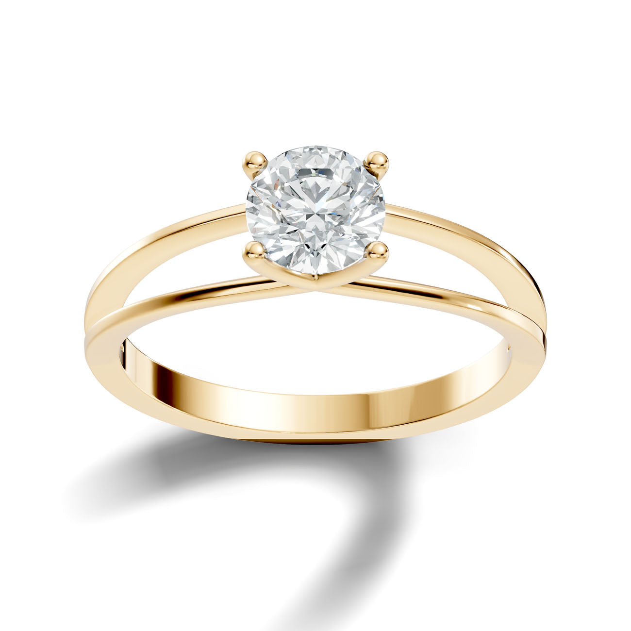 .85 Ct. Round Diamond Solitaire Ring with Split Shank (GJSLR-028) 4
