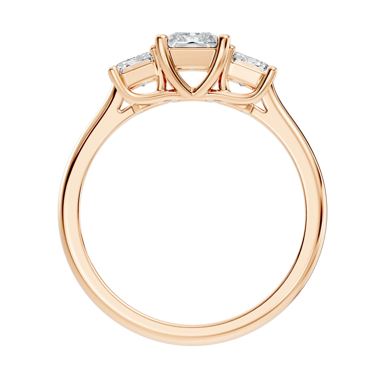2.08 Ct. Radiant Cut Diamond Ring with Emerald Cut Side Stones (GJSLR-029) 15