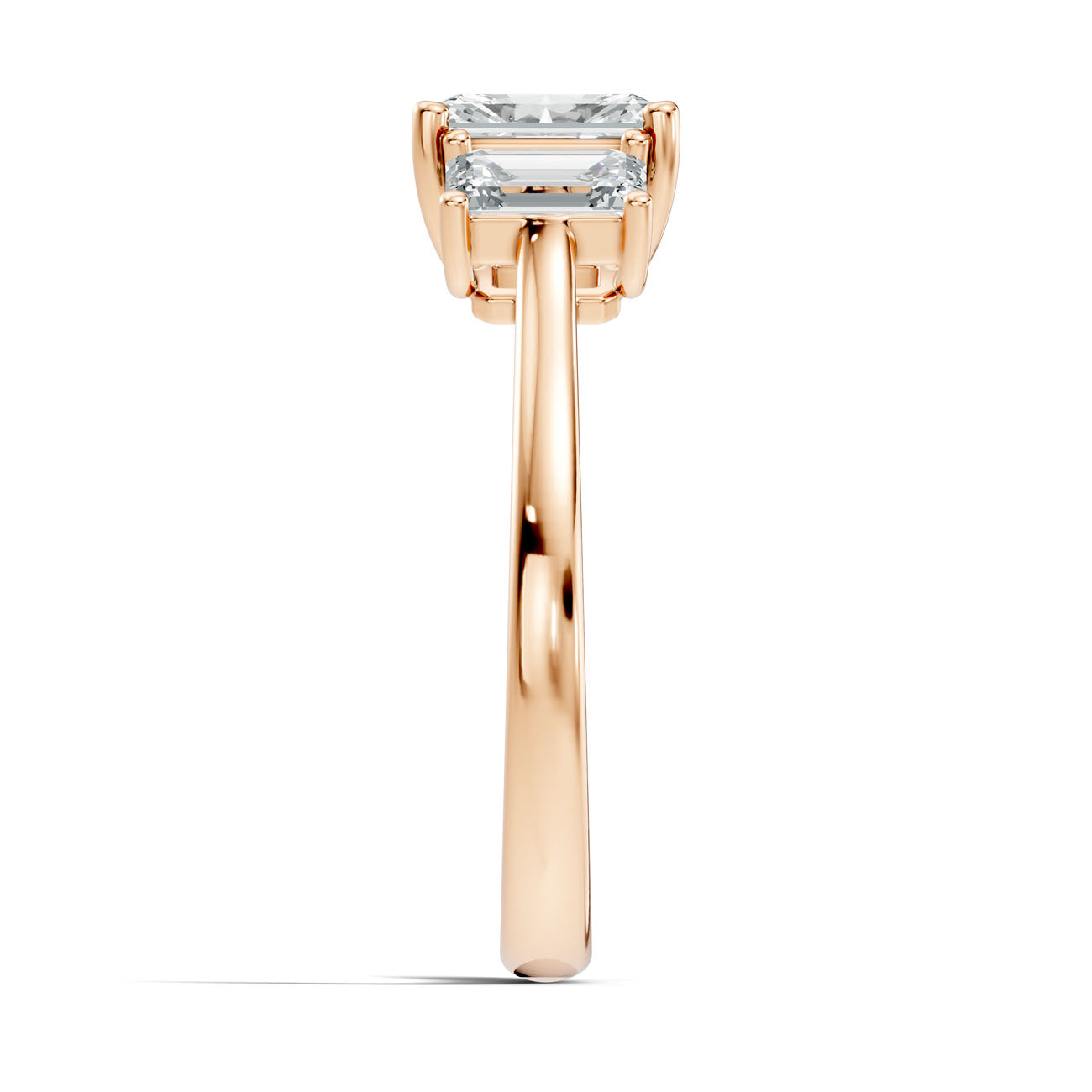 2.08 Ct. Radiant Cut Diamond Ring with Emerald Cut Side Stones (GJSLR-029) 9
