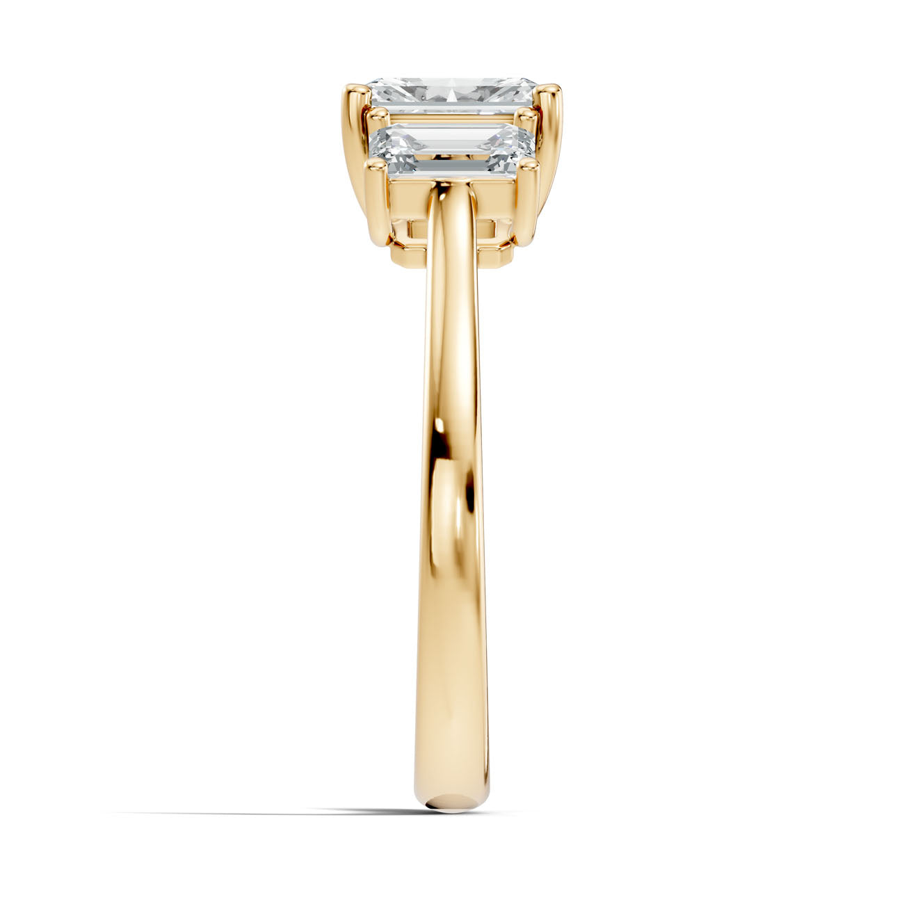 2.08 Ct. Radiant Cut Diamond Ring with Emerald Cut Side Stones (GJSLR-029) 14