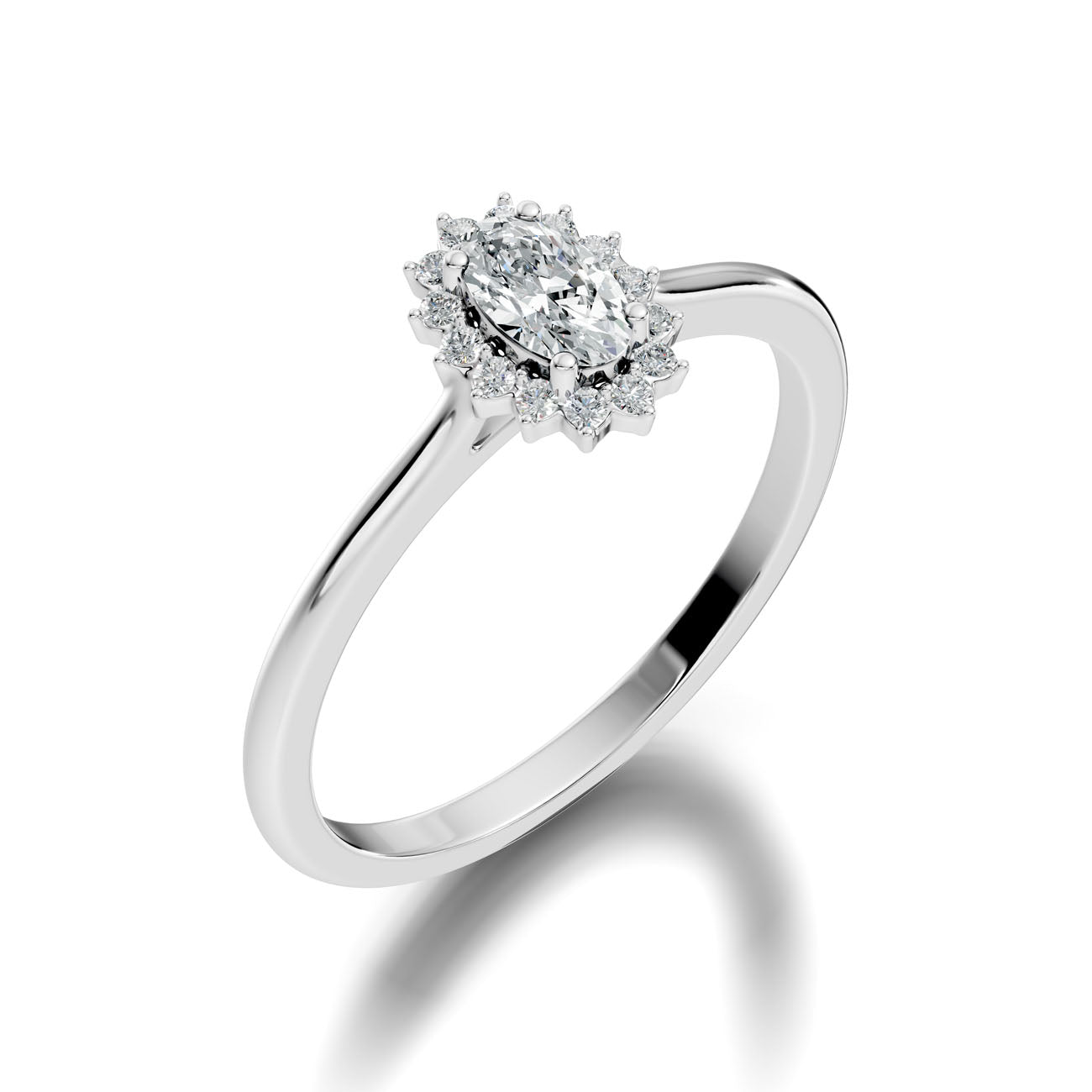 .25 Ct Oval Diamond Starburst Halo Engagement Ring (GJSLR-036) 13
