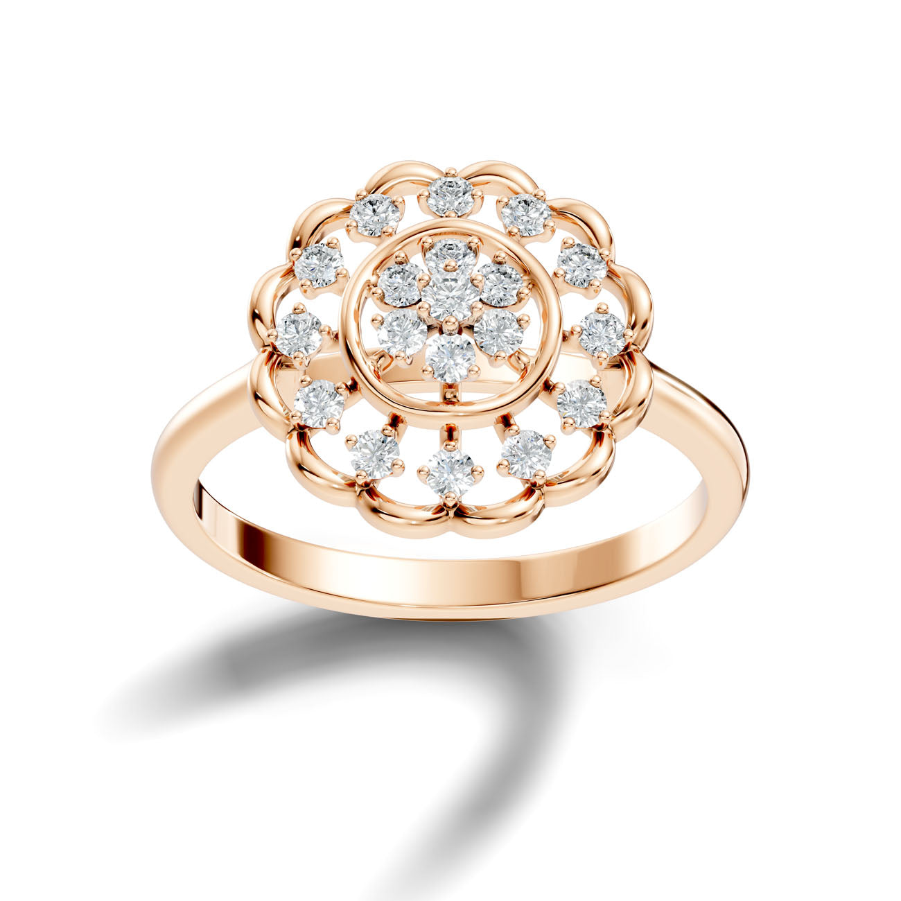 .20 Ct. Round Diamond Floral Cluster Halo Ring (GJSLR-037) 15