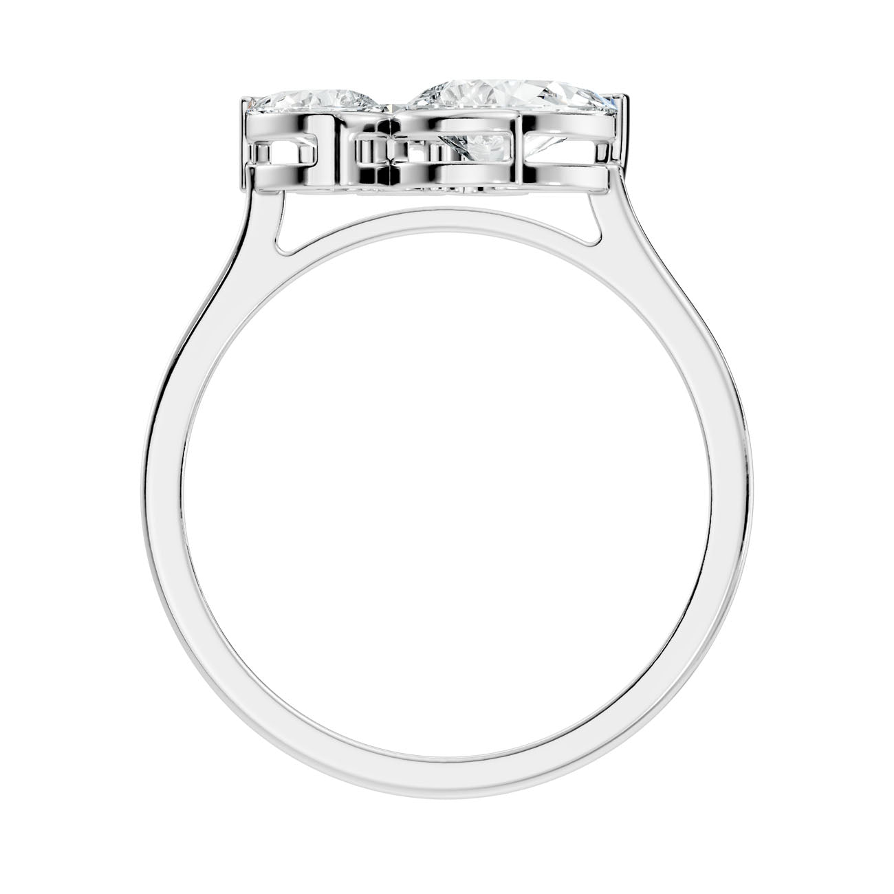 .75. Ct. Pear Diamond Three-Stone Swirl Ring (GJSLR-038) 11
