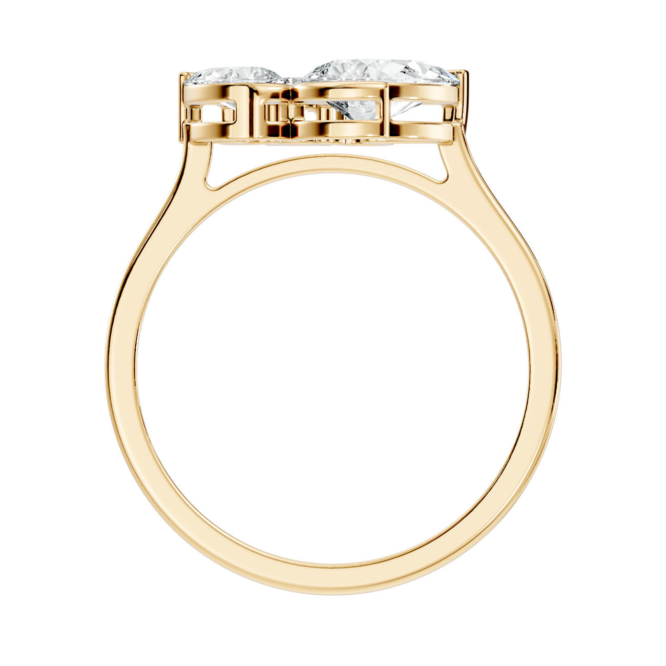 .75. Ct. Pear Diamond Three-Stone Swirl Ring (GJSLR-038) 5