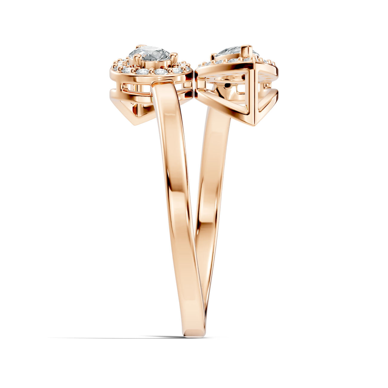 .50 Ct. Pear Diamond Double Halo Bypass Ring (GJSLR-046) 15
