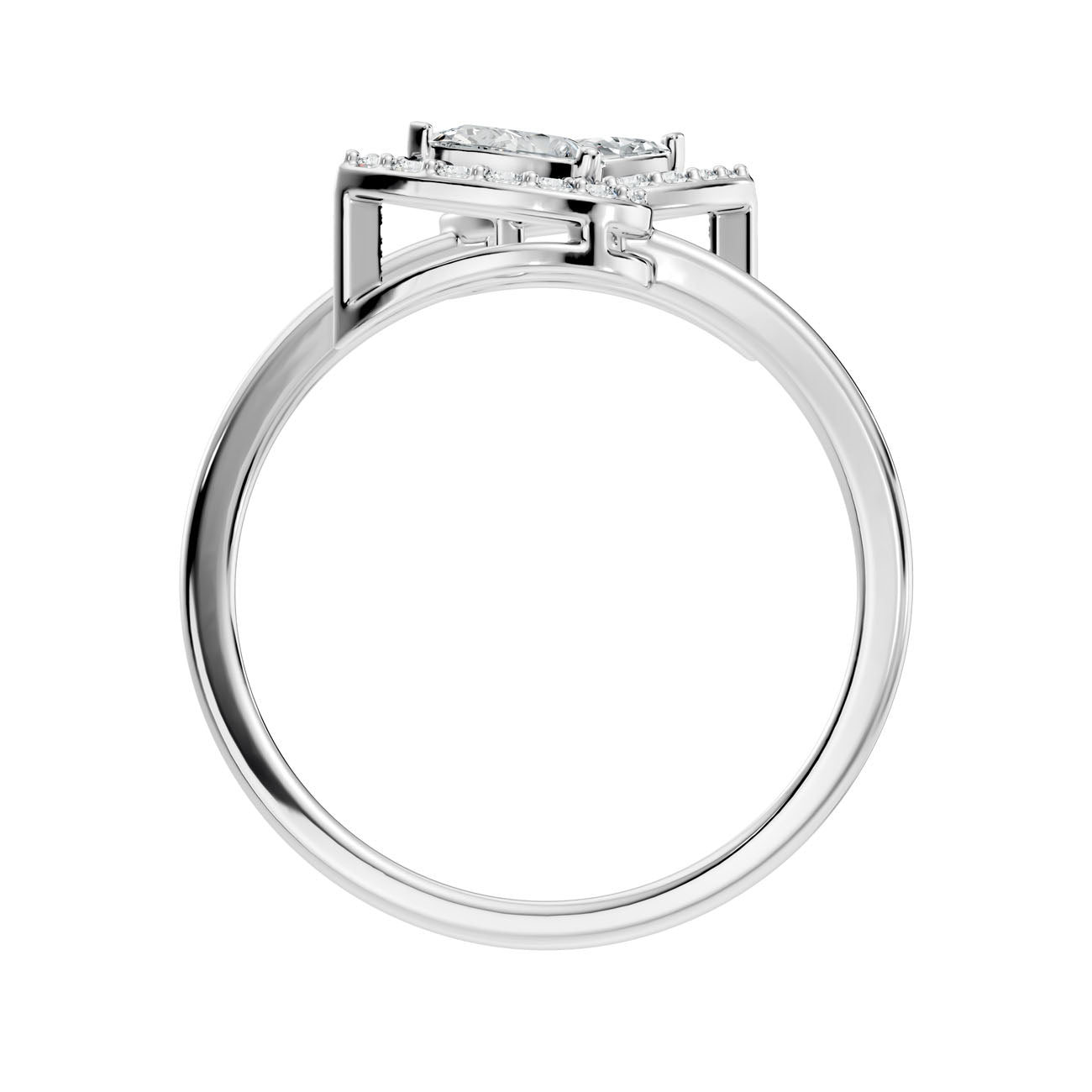 .50 Ct. Pear Diamond Double Halo Bypass Ring (GJSLR-046) 7