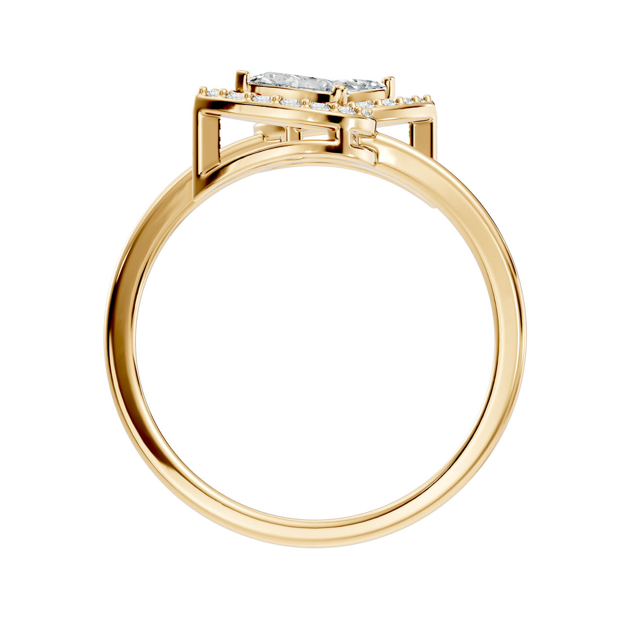 .50 Ct. Pear Diamond Double Halo Bypass Ring (GJSLR-046) 5