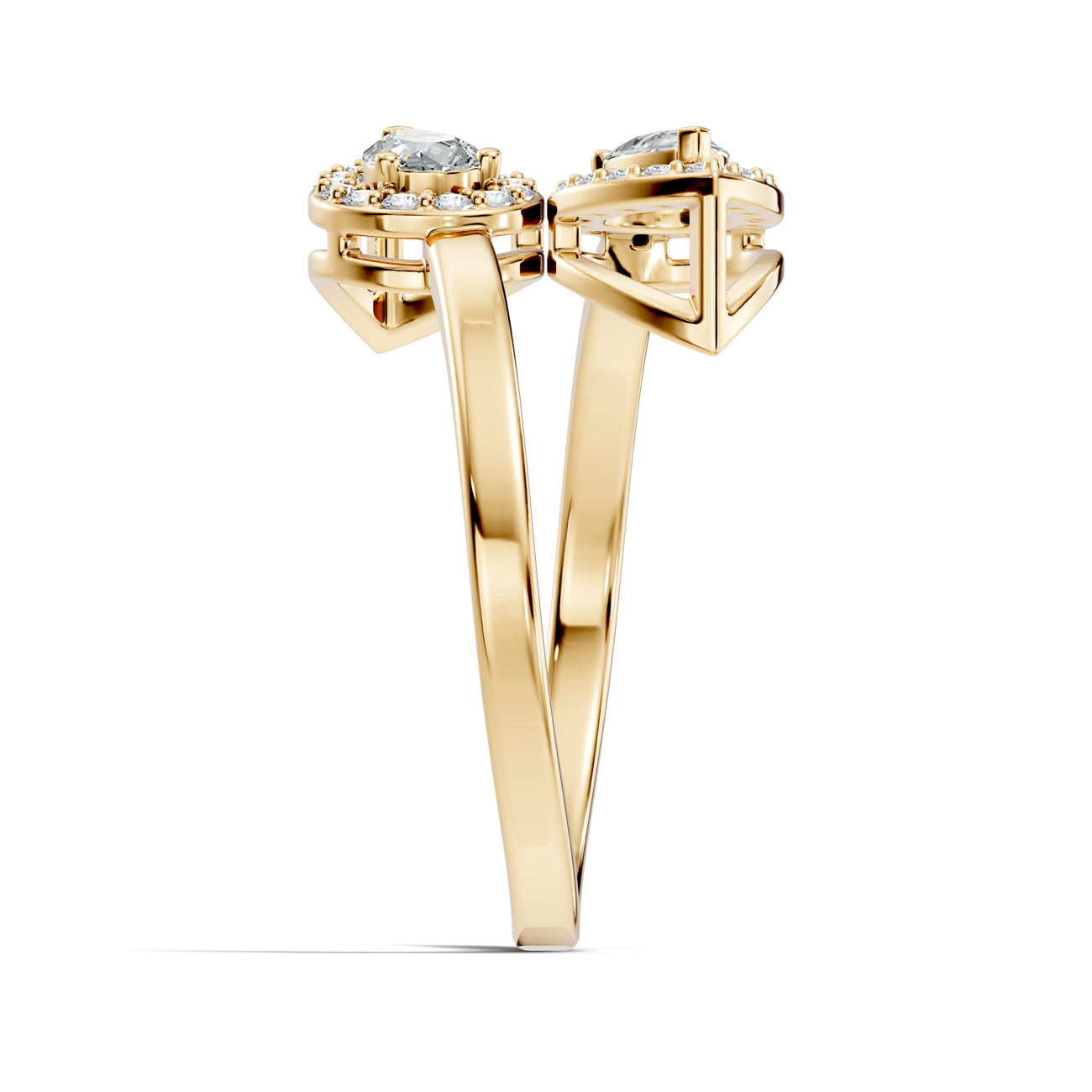 .50 Ct. Pear Diamond Double Halo Bypass Ring (GJSLR-046) 13