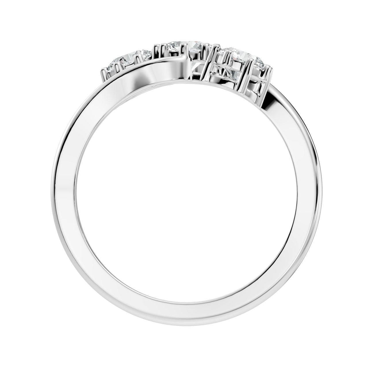 .90 Ct. Round Three-Stone Diamond Ring (GJSLR-090) 7