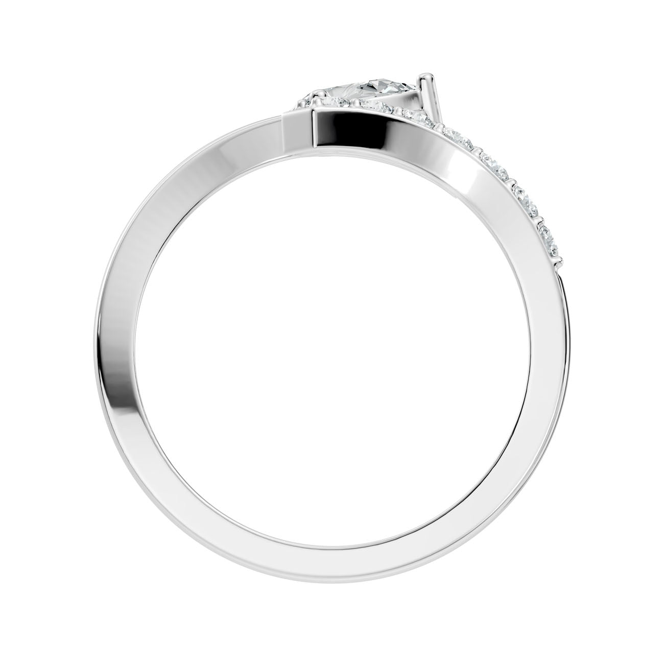 .42 Ct. Pear Diamond Open Bypass Ring (GJSLR-092) 12