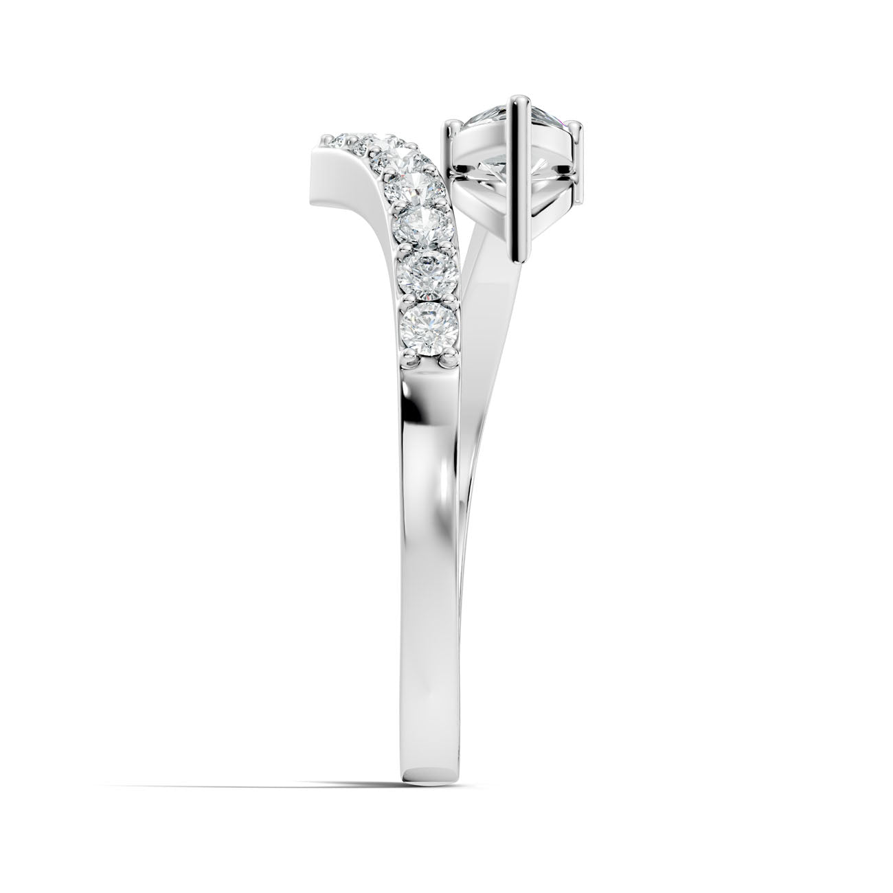 .42 Ct. Pear Diamond Open Bypass Ring (GJSLR-092) 13