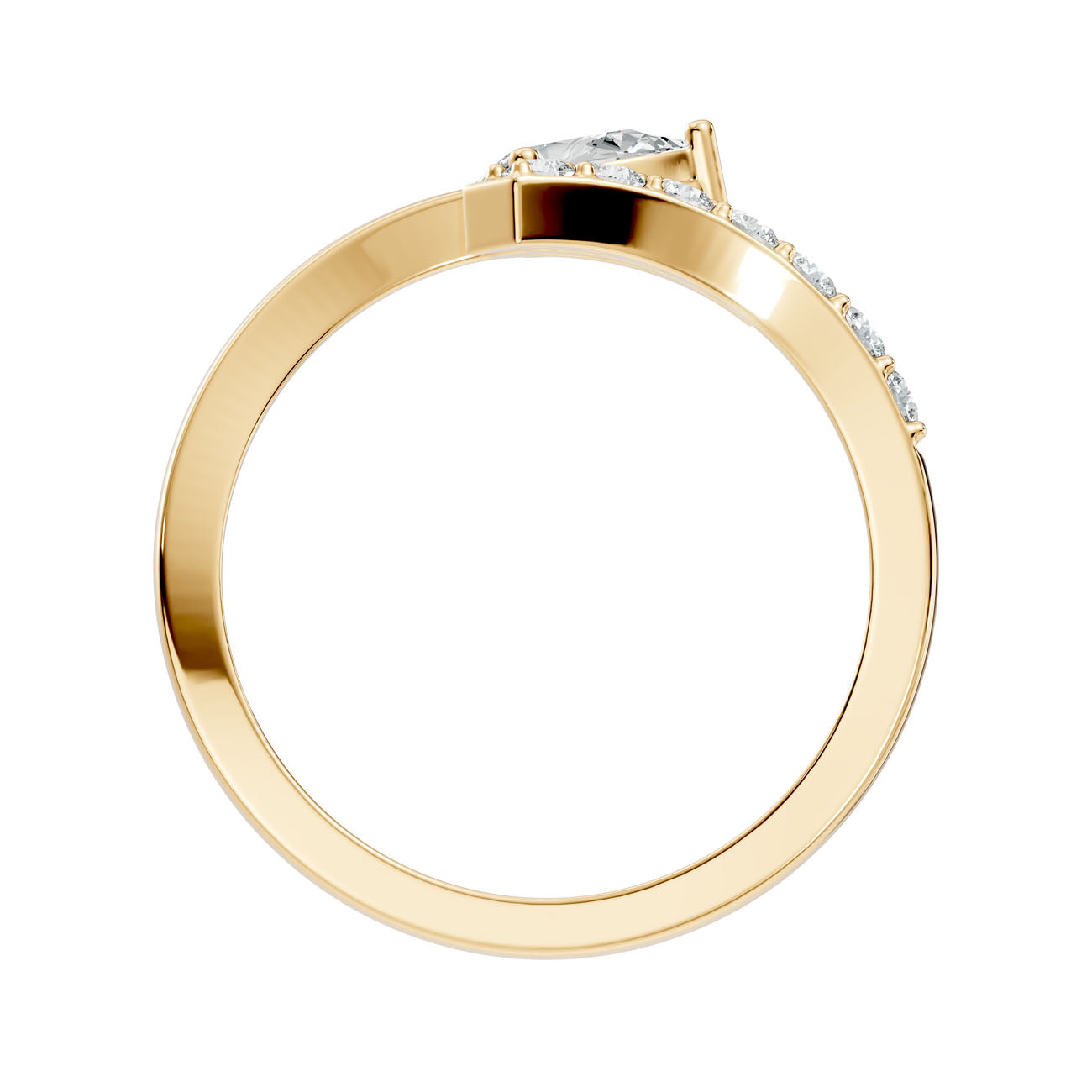 .42 Ct. Pear Diamond Open Bypass Ring (GJSLR-092) 5