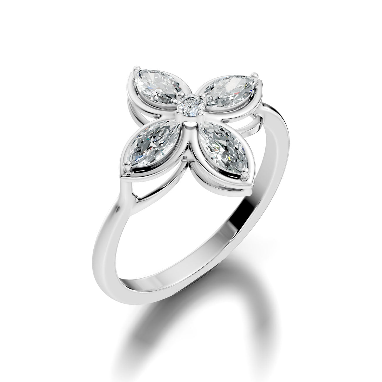 .40 Ct. Marquise Diamond Floral Cluster Ring (GJSLR-095) 11