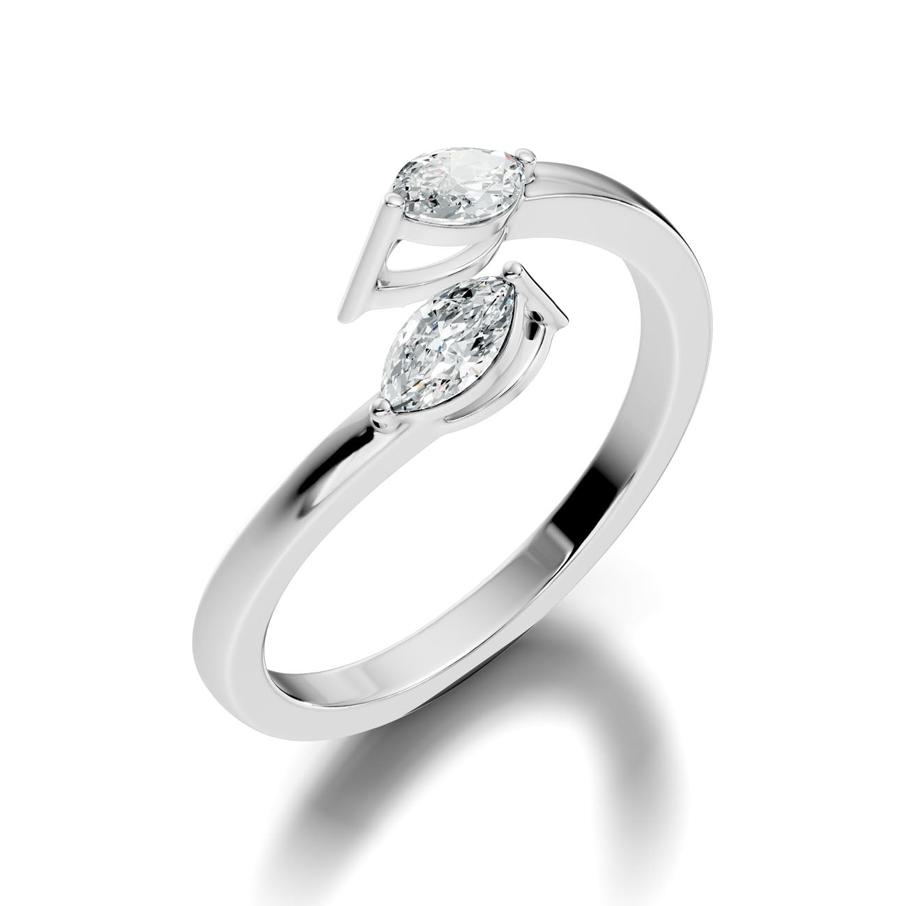 .34 Ct. Open Bypass Marquise Diamond Ring (GJSLR-096) 6