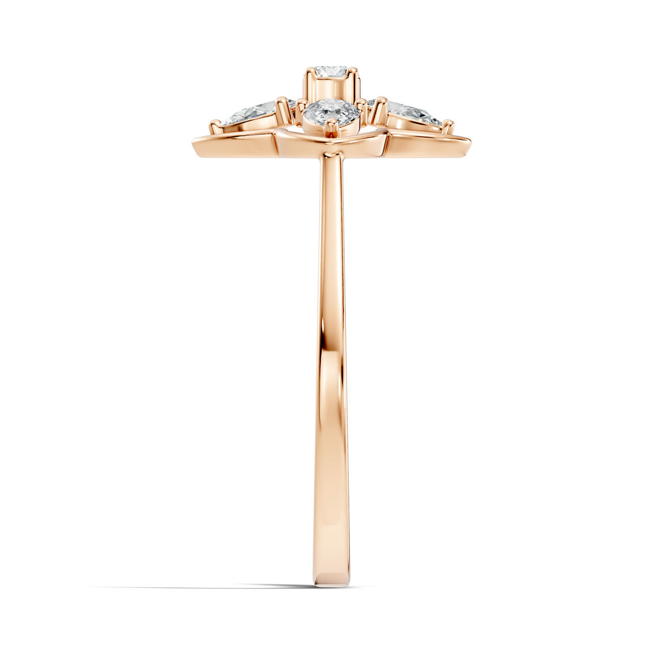 .42 Ct. Pear-Shaped Diamond Floral Cluster Ring (GJSLR-097) 15