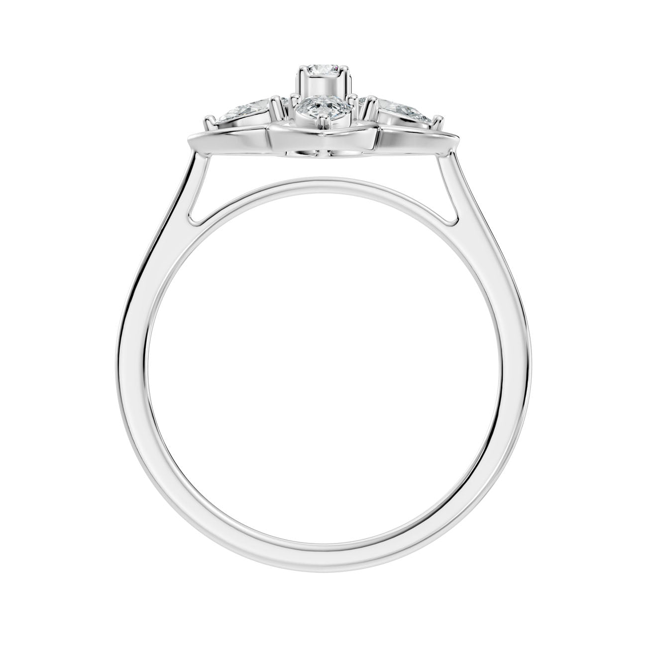 .42 Ct. Pear-Shaped Diamond Floral Cluster Ring (GJSLR-097) 7