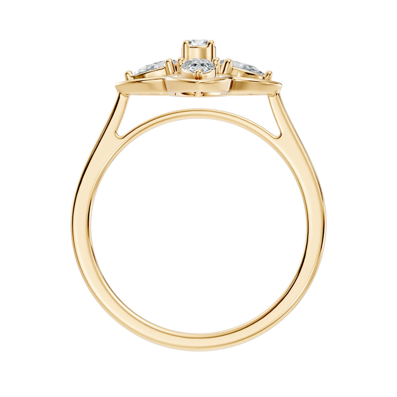 .42 Ct. Pear-Shaped Diamond Floral Cluster Ring (GJSLR-097) 5