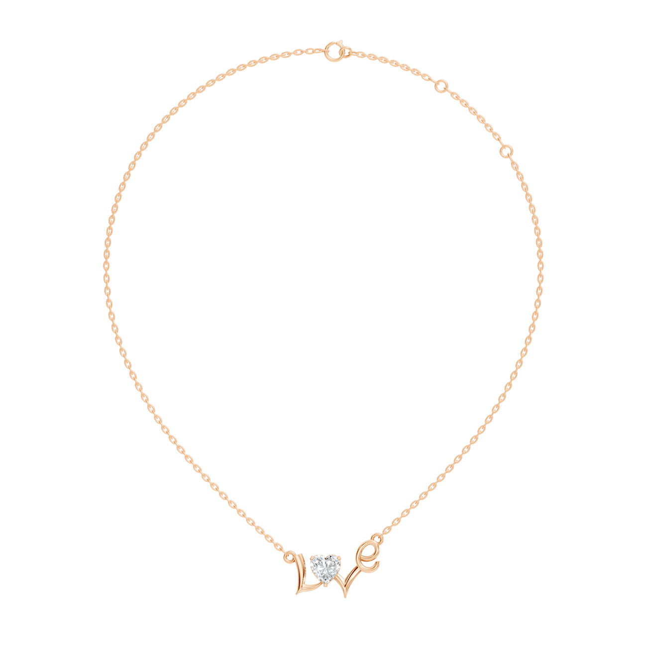 .45 Ct. Heart Diamond LOVE Pendant Necklace (GJSPD-01) 6