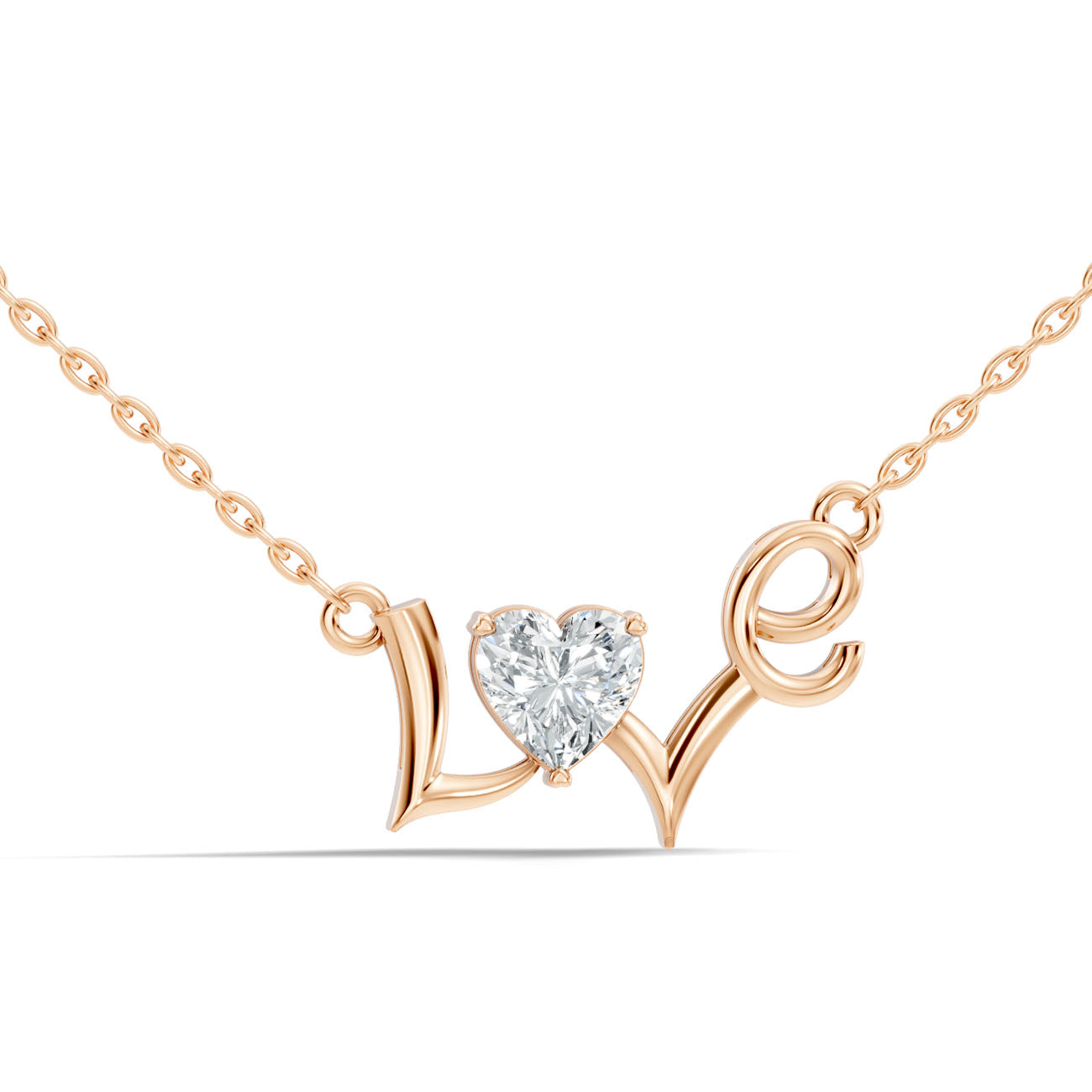 .45 Ct. Heart Diamond LOVE Pendant Necklace (GJSPD-01) 7