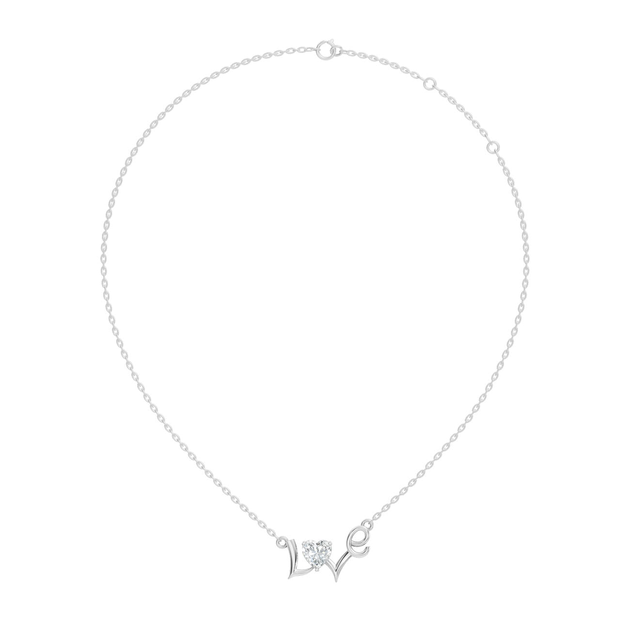 .45 Ct. Heart Diamond LOVE Pendant Necklace (GJSPD-01) 9