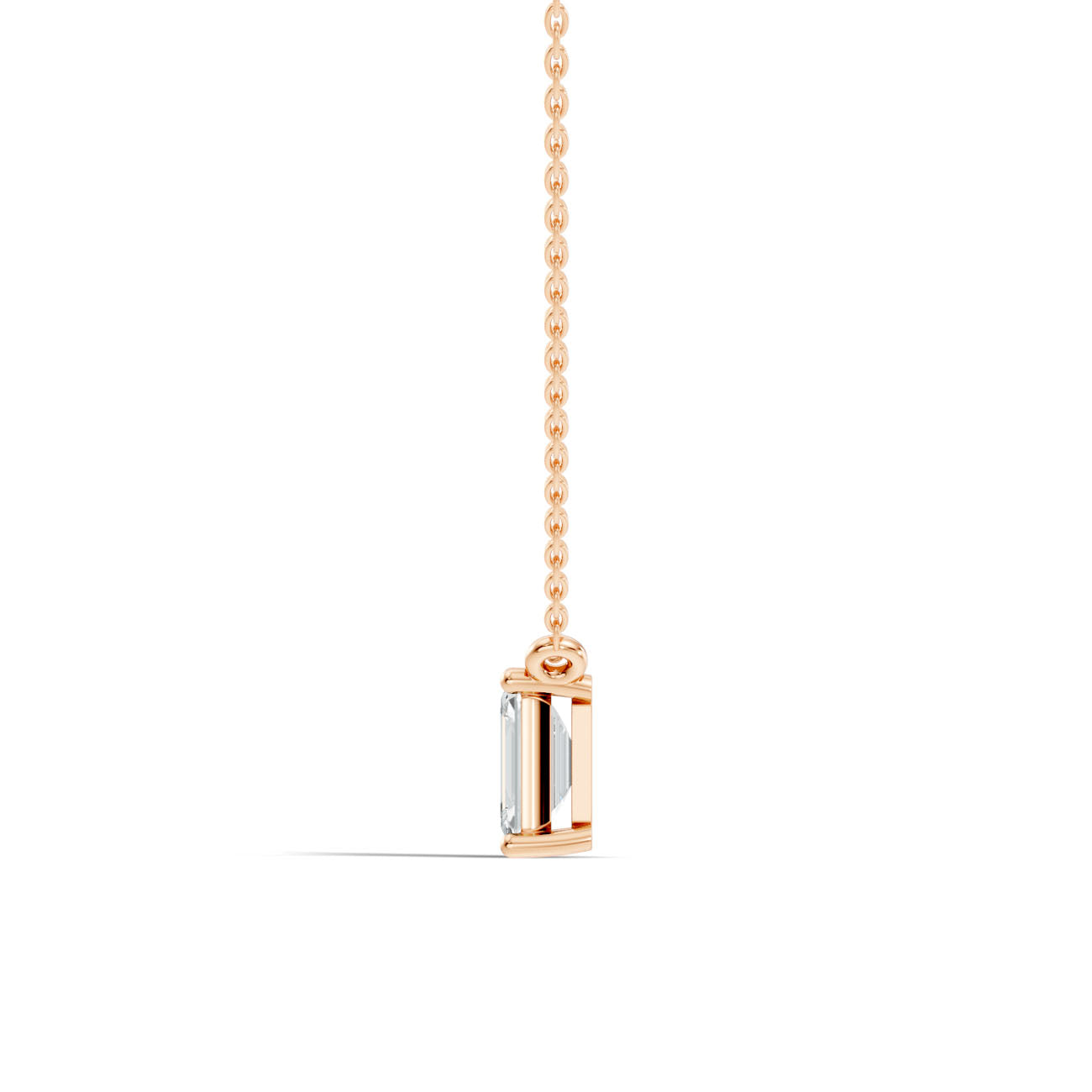 .75 Ct. Emerald-Cut Diamond Solitaire Pendant Necklace in Four-Prong Setting (GJSPD-03) 7