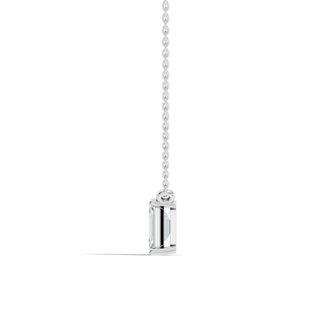 .75 Ct. Emerald-Cut Diamond Solitaire Pendant Necklace in Four-Prong Setting (GJSPD-03) 9