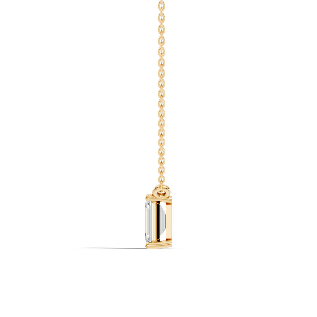 .75 Ct. Emerald-Cut Diamond Solitaire Pendant Necklace in Four-Prong Setting (GJSPD-03) 3