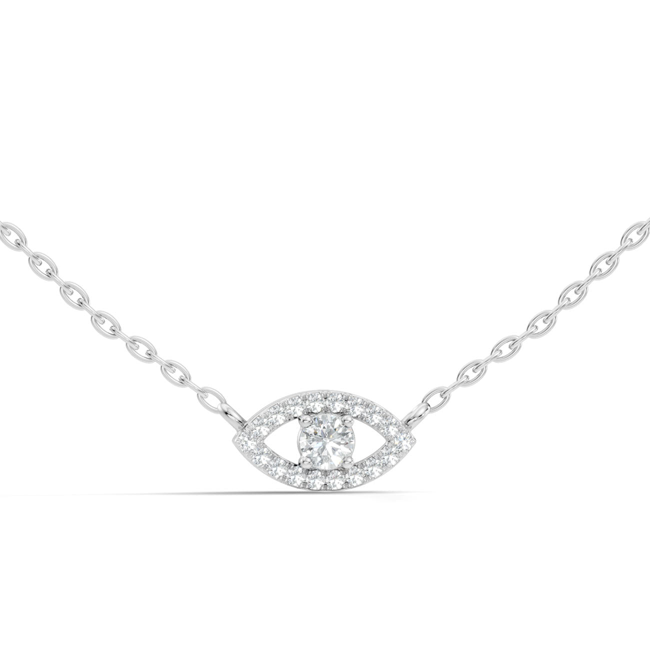 .22 Ct. Round Diamond Evil Eye Pendant Necklace (GJSPD-06)